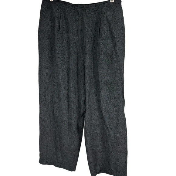 Garnet Hill silk animal print flowy pants size 16 - Picture 2 of 5